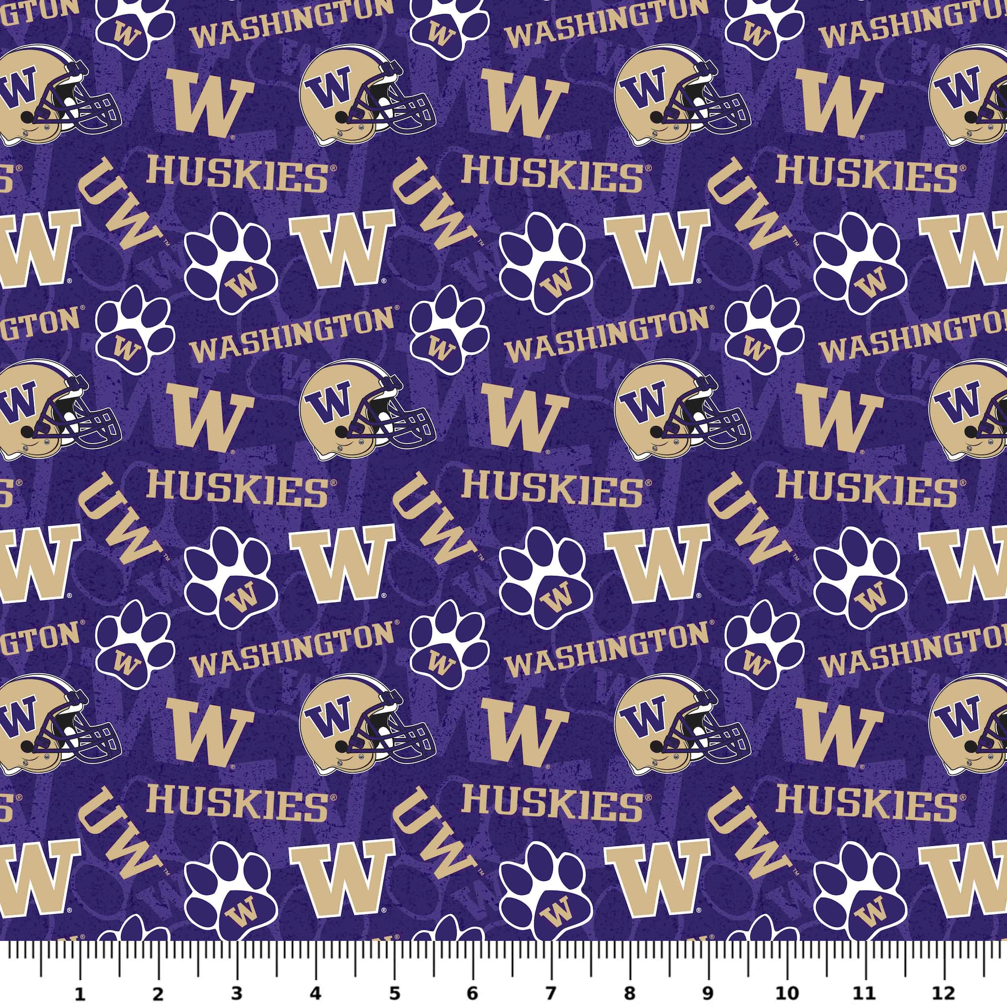 NCAA University of Washington Huskies Cotton Fabric